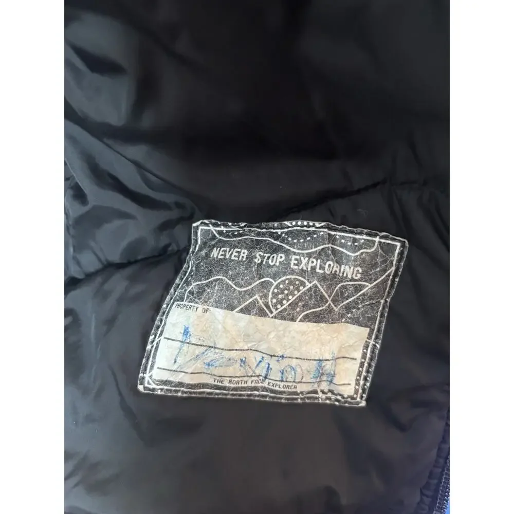 The North Face Boys’ L (14/16) Black Insulated Hooded Jacket – No Zipper